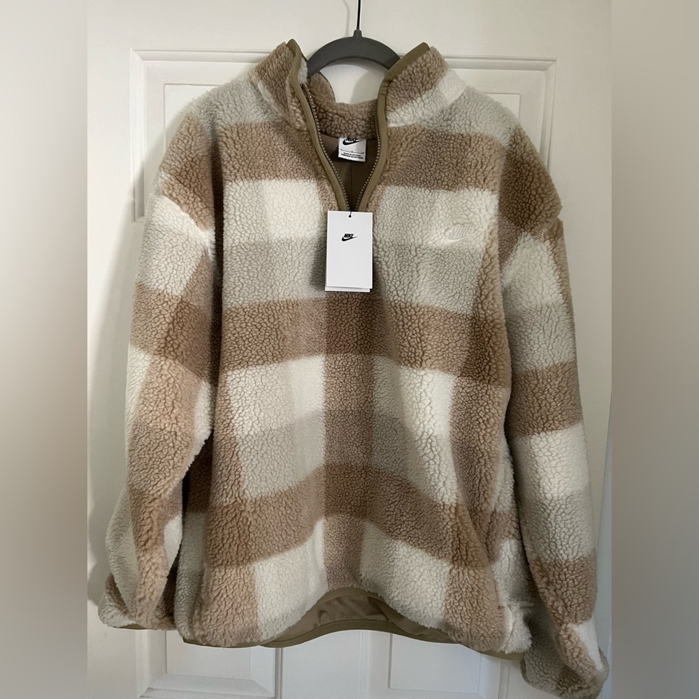 Nike Gingham Zip Fleece - L
